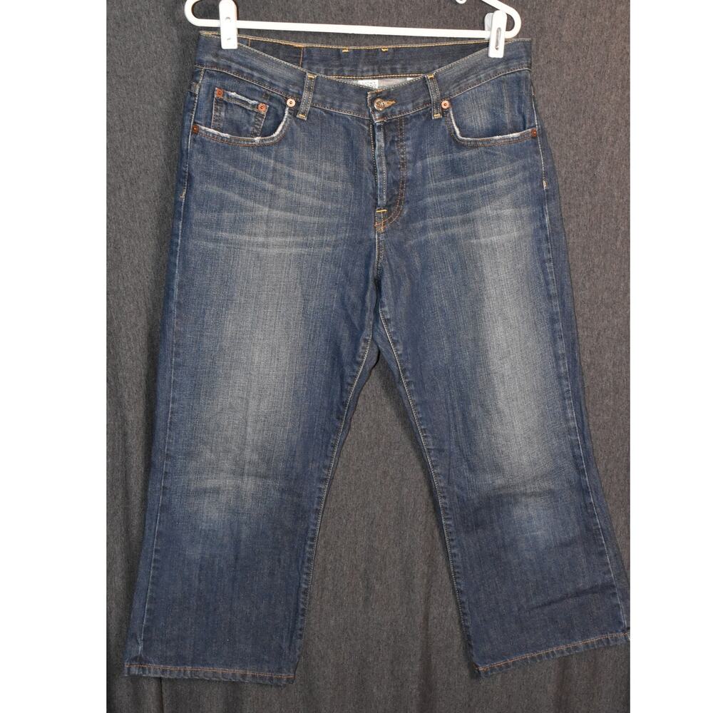 Lucky Brand Women's 10/30 (32x23 actual) Easy Rider Crop USA Made Denim Jeans